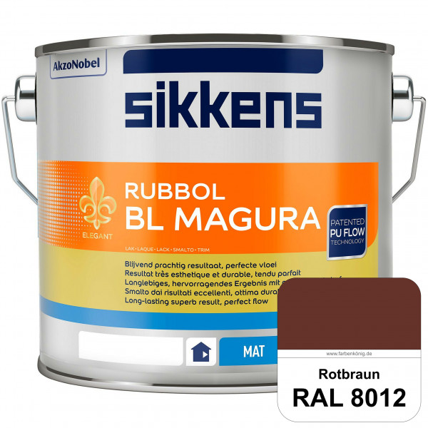 Rubbol BL Magura (RAL 8012 Rotbraun) matter PU-Lack (wasserbasiert) innen & außen