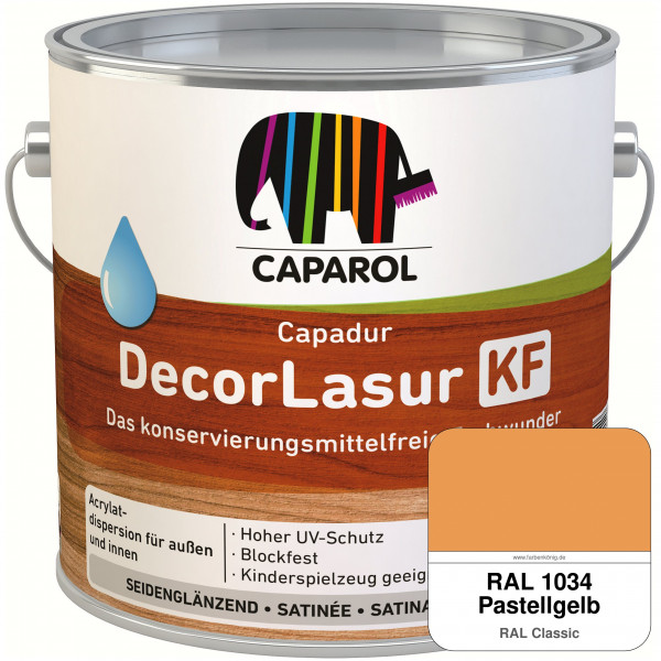 Caparol Capadur DecorLasur KF (RAL 1034 Pastellgelb)
