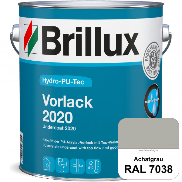 Hydro-PU-Tec Vorlack 2020 (RAL 7038 Achatgrau) hochwertiger Vorlack für grundierte bzw. gespachtelte