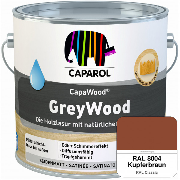 CapaWood® GreyWood (RAL 8004 Kupferbraun) - ersetzt Capadur GreyWood