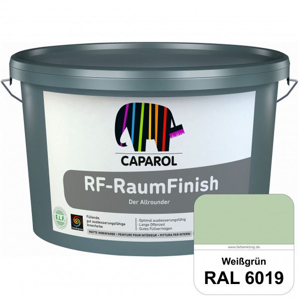 RF-RaumFinish (RAL 6019 Weißgrün) Füllende, gut ausbesserungsfähige matte Innenfarbe