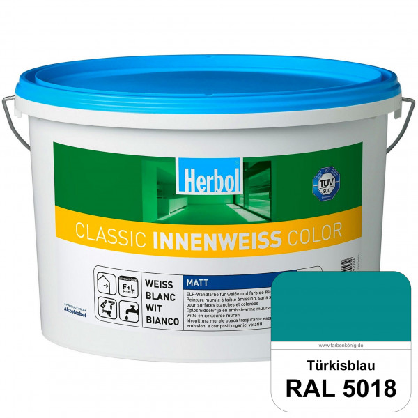 Classic Innenweiss Color (RAL 5018 Türkisblau) Hochwertige Renovierungsfarbe