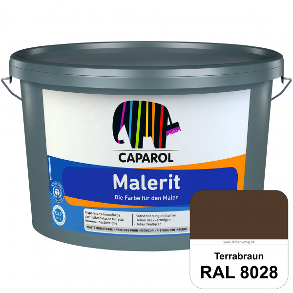 Malerit E.L.F. (RAL 8028 Terrabraun) matte Innenfarbe für Neu- & Renovierungsanstriche