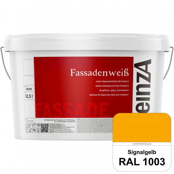 einzA Fassadenweiß (RAL 1003 Signalgelb) Sil-Fassadenfarbe gegen Schmutz & Vergrünung