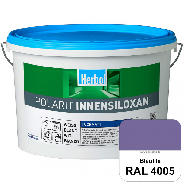 Polarit Innensiloxan (RAL 4005 Blaulila) Die Mineralmatte mit Super-Flächenwirkung für streiflichtem