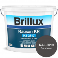 Rausan KR K3 3517 (RAL 8019 Graubraun) Organisch gebundener Kratzputz für wetterbeständige Oberfläch