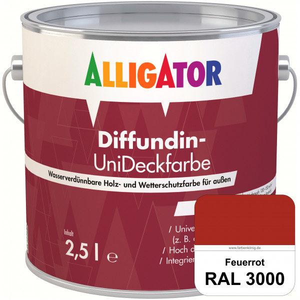 ALLIGATOR Diffundin-UniDeckfarbe (RAL 3000 Feuerrot)