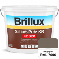 Silikat-Putz KR K2 3631 (RAL 7006 Beigegrau) Dekorativer Kratzputz auf Silikatbasis
