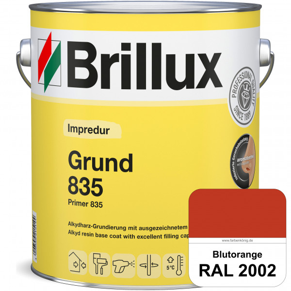 Impredur Grund 835 (RAL 2002 Blutorange) Grundierung für Laub- und Nadelholz wie Fenstern, Türen etc