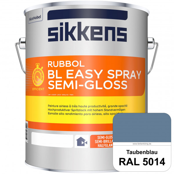 Rubbol BL Easy Spray (RAL 5014 Taubenblau) Seidenglänzender Airlesslack (außen & innen)