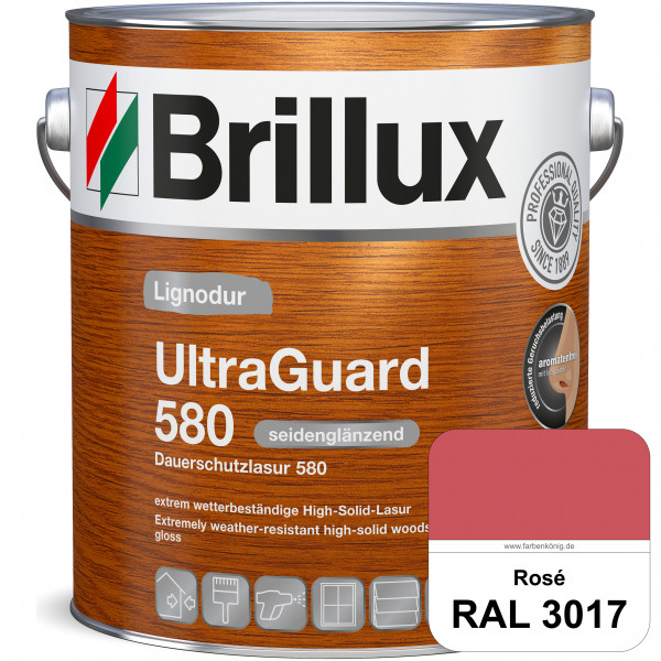 Lignodur UltraGuard 580 (Dauerschutzlasur 580) RAL 3017 Rosa