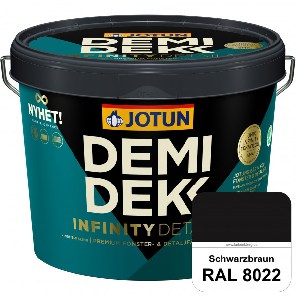 DEMIDEKK Infinity Details - Deckender Holzschutz (RAL 8022 Schwarzbraun)
