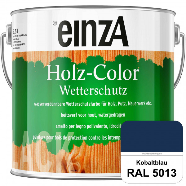 einzA Holz-Color (RAL 5013 Kobaltblau) Wetterschutzfarbe für außen