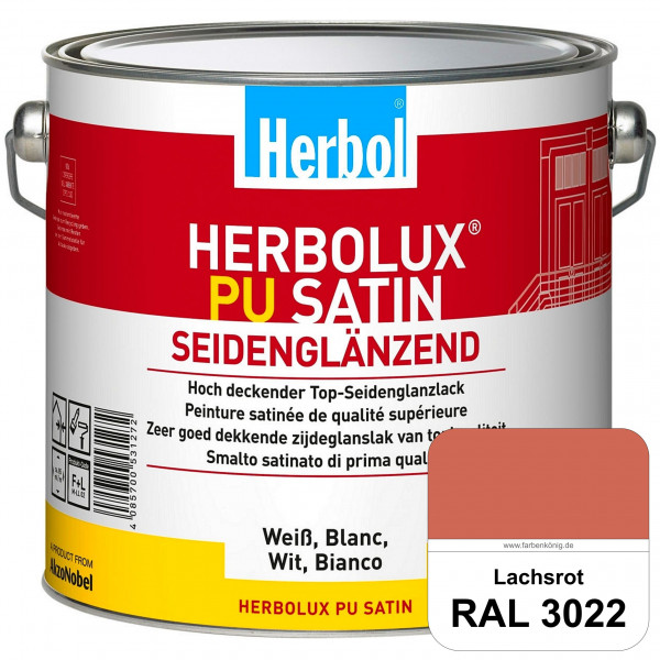 Herbolux PU Satin (RAL 3022 Lachsrot) Top-PU-Seidenglanzlack (Innen & Außen)