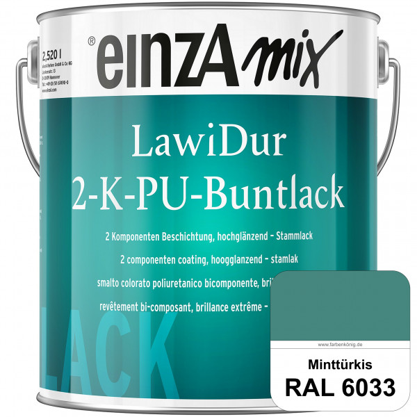 einzA LawiDur 2-K-PU-Buntlack - Hochglanz (RAL 6033 Minttürkis)