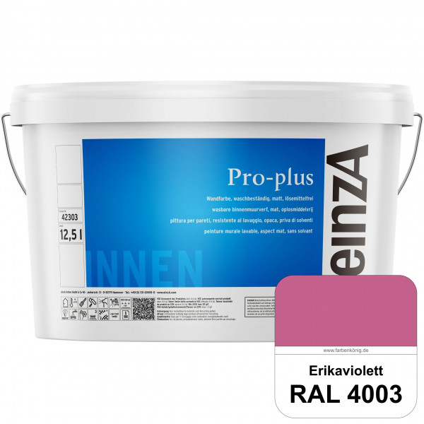 einzA Pro-plus (RAL 4003 Erikaviolett) Lösemittelfreie waschbeständige Kunststoff-Dispersionsfarbe