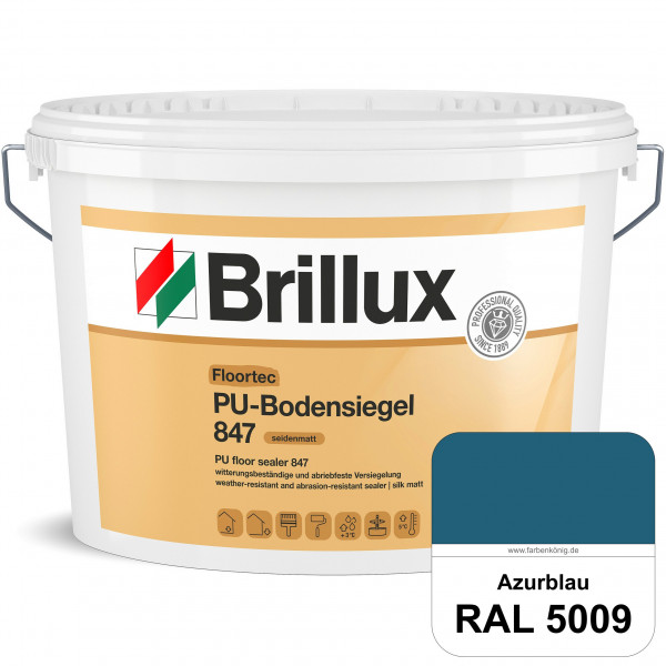 Floortec PU-Bodensiegel ELF 847 (RAL 5009 Azurblau) seidenmatt, witterungsbeständig, außen & innen