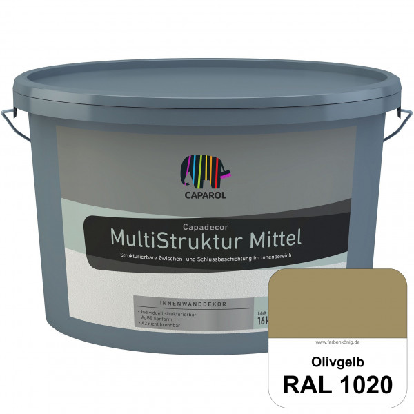 Capadecor MultiStruktur mittel (RAL 1020 Olivgelb) quarzgefüllte Zwischen- und Schlußbeschichtung in