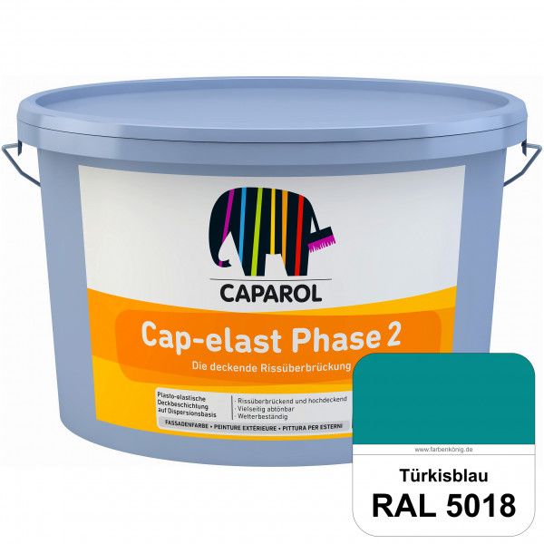 Cap-elast Phase 2 (RAL 5018 Türkisblau) Sanierung gerissener Putzfassaden und Betonflächen