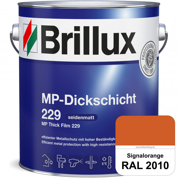 MP-Dickschicht 229 (RAL 2010 Signalorange) Korrosionsschutz für grundierten Eisen- & Stahl sowie für