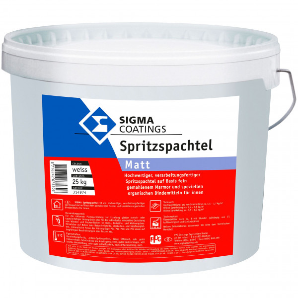 Sigma Spritzspachtel-Eimerware (Weiß)