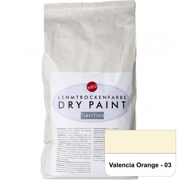 DRY-PAINT Lehmtrockenfarbe - Valencia Orange - 03
