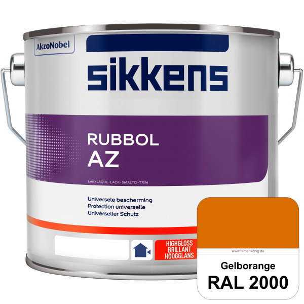 Rubbol AZ (RAL 2000 Gelborange) Hochwertiger, universeller Hochglanzlack (lösemittelhaltig) außen