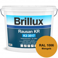 Rausan KR K3 3517 (RAL 1006 Maisgelb) Organisch gebundener Kratzputz für wetterbeständige Oberfläche