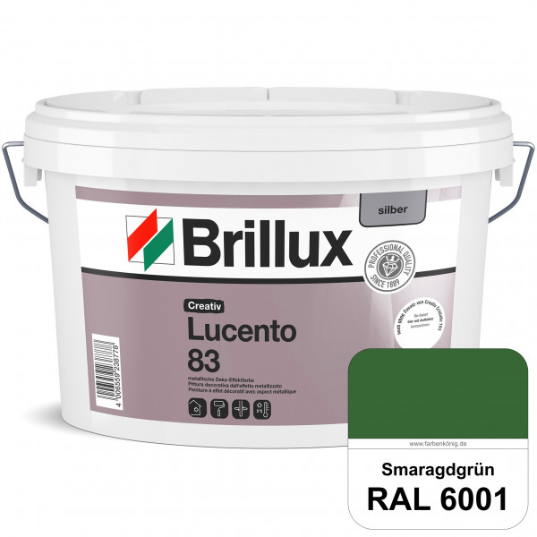 Creativ Lucento 83 (RAL 6001 Smaragdgrün) Strapazierfähige Deko-Effektfarbe mit metallischer Oberflä
