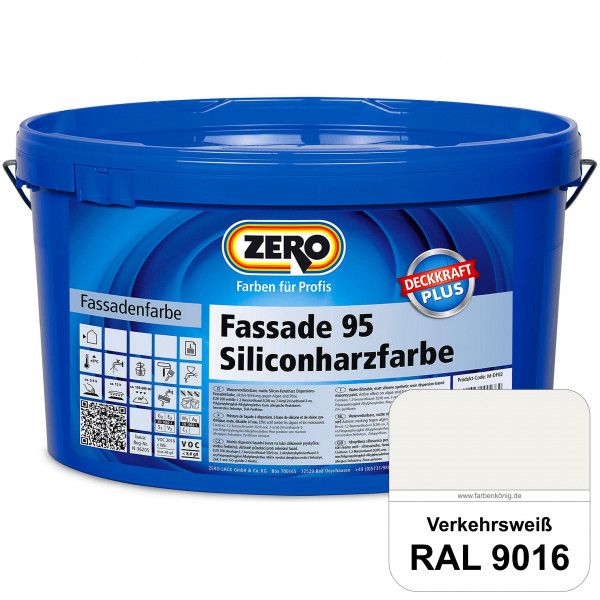 Fassade 95 Siliconharzfarbe (RAL 9016 Verkehrsweiß)
