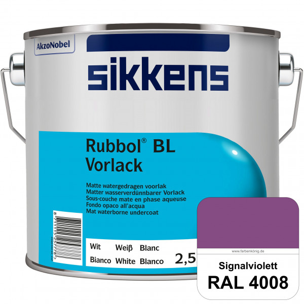 Rubbol BL Vorlack (RAL 4008 Signalviolett) Wasserbasierter, matter & umweltschonender Vorlack (innen