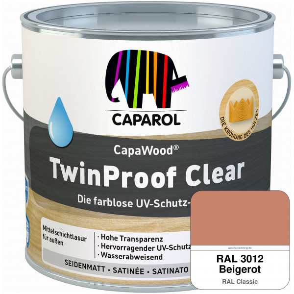 CapaWood® TwinProof Clear (RAL 3012 Beigerot) - ersetzt Capadur TwinProof