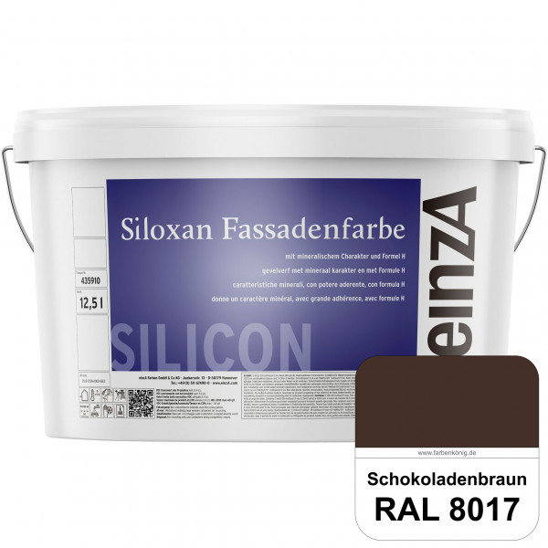 einzA Siloxan Fassadenfarbe (RAL 8017 Schokoladenbraun) Siliconvergütete Fassadenfarbe