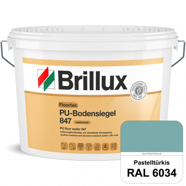 Floortec PU-Bodensiegel ELF 847 (RAL 6034 Pastelltürkis) seidenmatt, witterungsbeständig, außen & in