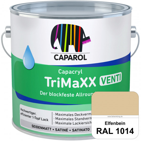 Capacryl TriMaXX Venti (RAL 1014 Elfenbein) Der blockfeste Allrounder für Fenster & Türen