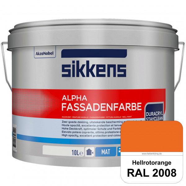 Alpha Fassadenfarbe (RAL 2008 Hellrotorange)