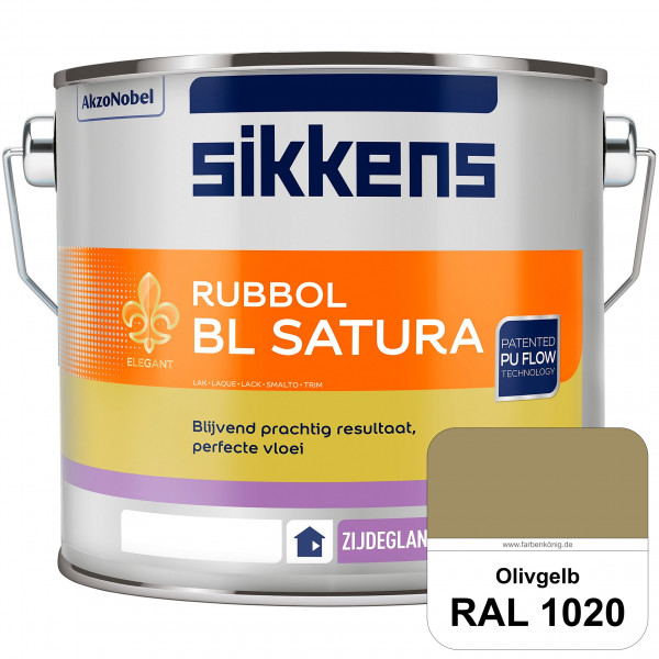Rubbol BL Satura (RAL 1020 Olivgelb) seidenglänzender PU-Lack (wasserbasiert) innen & außen