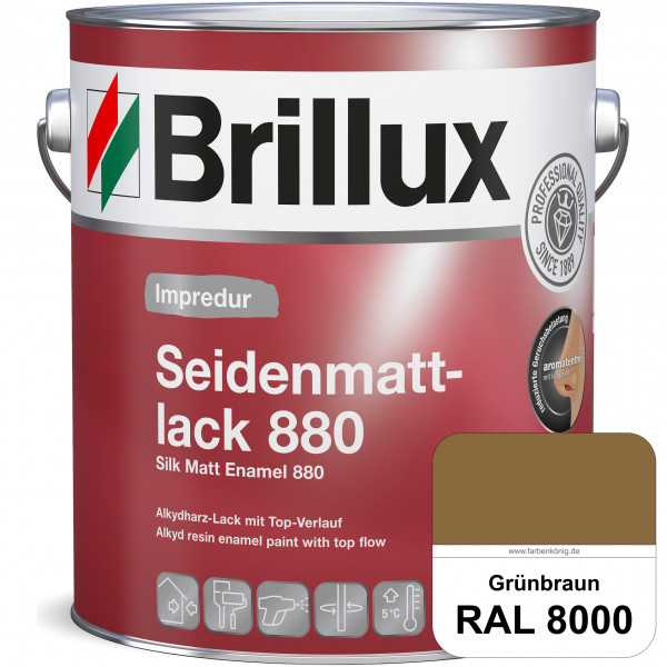 Impredur Seidenmattlack 880 (RAL 8000 Grünbraun) für Holz- oder Metallflächen innen & außen