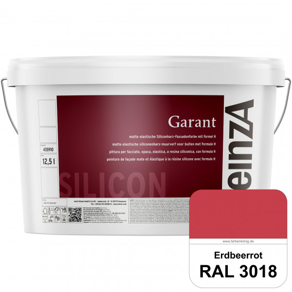 einzA Garant (RAL 3018 Erdbeerrot) elastische Siliconharz-Fassadenfarbe
