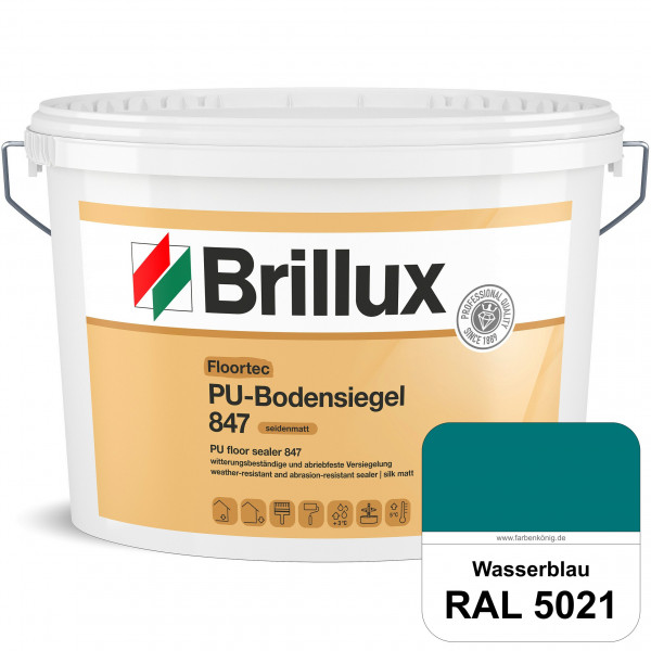 Floortec PU-Bodensiegel ELF 847 (RAL 5021 Wasserblau) seidenmatt, witterungsbeständig, außen & innen