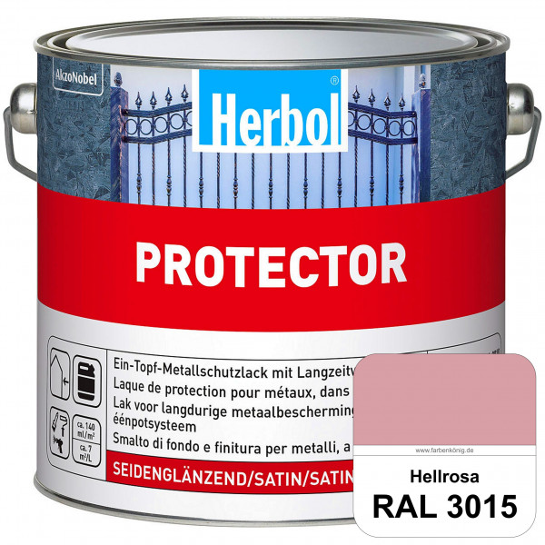 Protector (RAL 3015 Hellrosa) Seidenglänzende Spezialbeschichtung für Eisen- und NE-Metalle (außen)