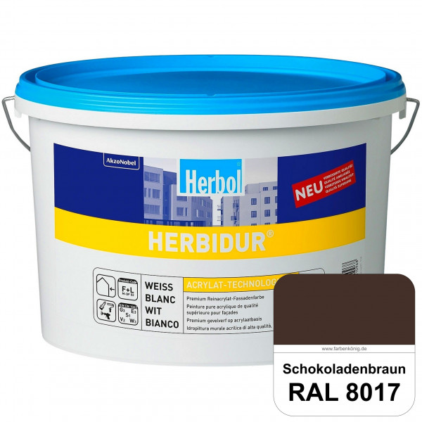 Herbidur (RAL 8017 Schokoladenbraun) Reinacrylat-Fassadenfarbe mit Langzeitwetterschutz