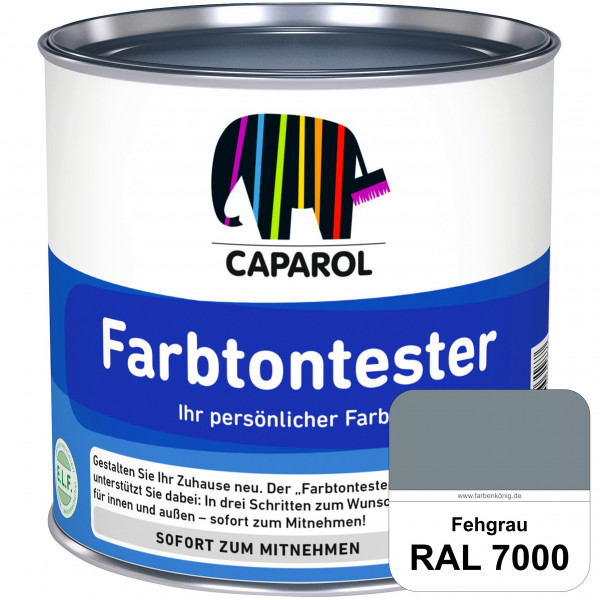 Farbtontester (RAL 7000 Fehgrau) Individuell abgetönte Dispersionsfarbe zum Anlegen von Farbtonmuste