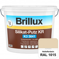 Silikat-Putz KR K3 3641 (RAL 1015 Hellelfenbein) Dekorativer Kratzputz auf Silikatbasis
