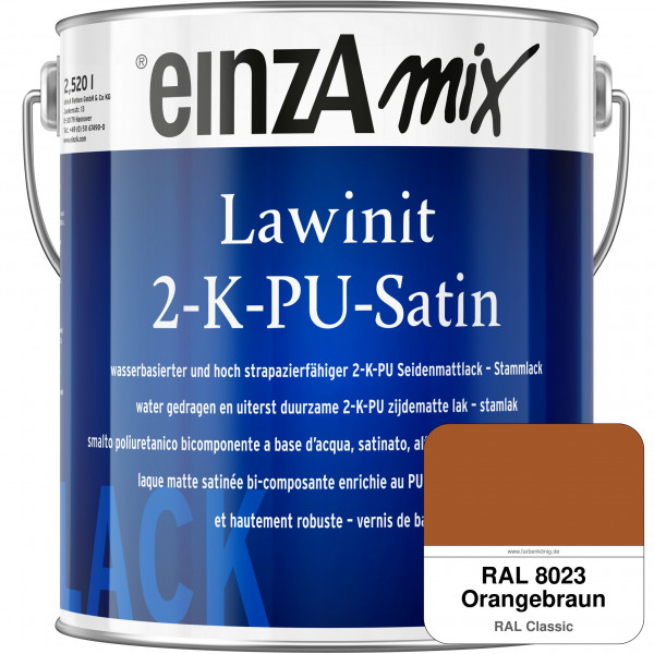 einzA Lawinit 2-K-PU Satin Stammlack (RAL 8023 Orangebraun)