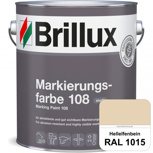 Markierungsfarbe 108 (RAL 1015 Hellelfenbein) Markierungsfarbe für Asphalt, Betonböden, Zementestric