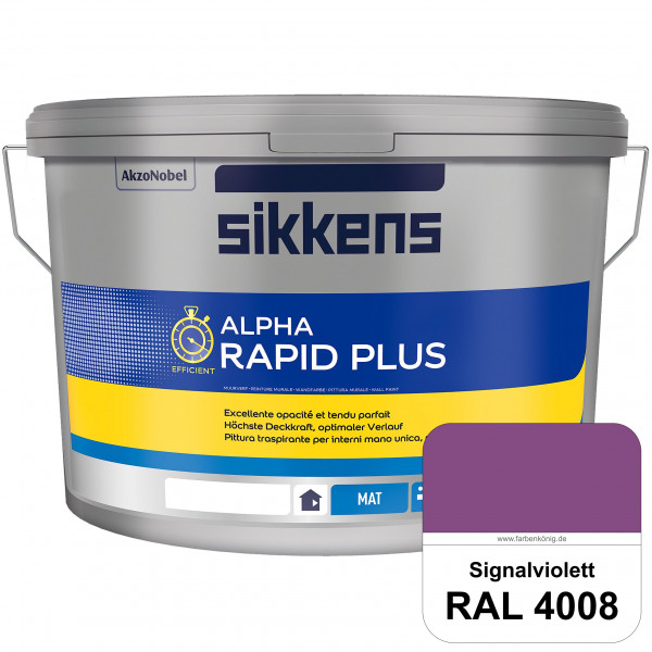Alpha Rapid Plus (RAL 4008 Signalviolett) Hochwertige & stumpfmatte Wandfarbe für mittlere Belastung