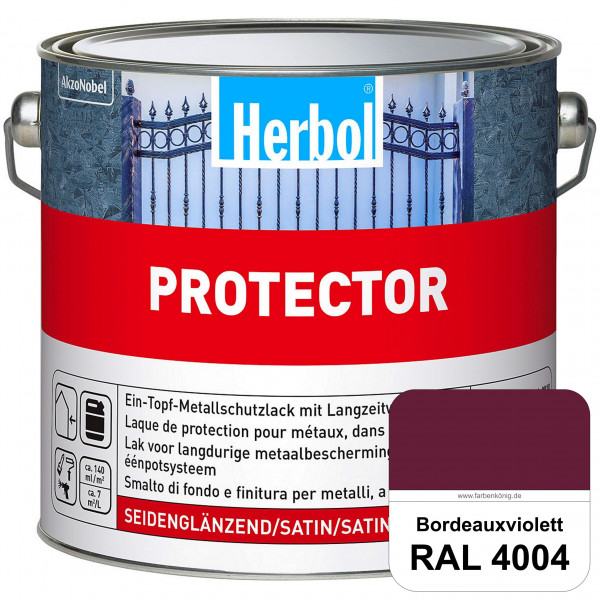 Protector (RAL 4004 Bordeauxviolett) Seidenglänzende Spezialbeschichtung für Eisen- und NE-Metalle (