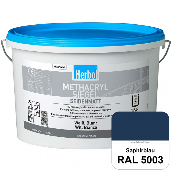 Methacryl Siegel (RAL 5003 Saphirblau) seidenmatte 1K-Beschichtung Böden (Innen & Außen)