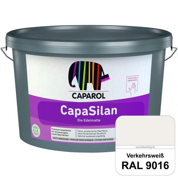 CapaSilan (RAL 9016 Verkehrsweiß) Innenfarbe auf Siliconharzbasis bei starkem Streiflicht